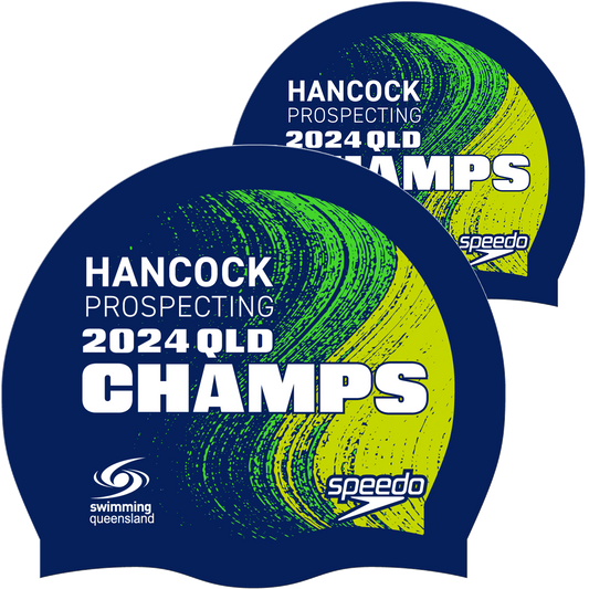 Swimming QLD State Champs - Navy Speedo Cap