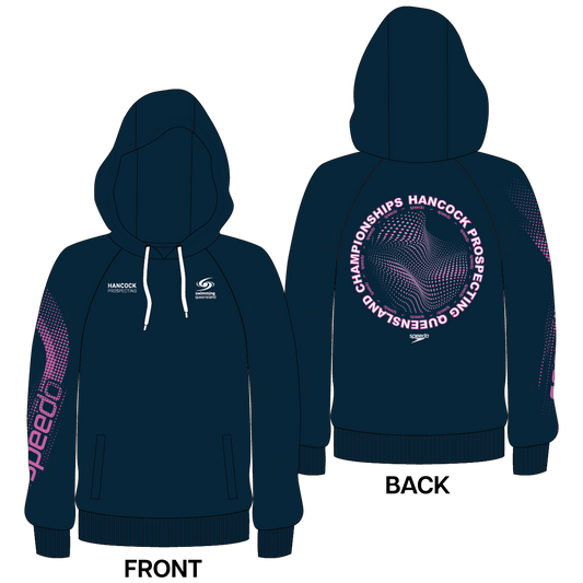 Swimming QLD State Champs - Speedo Navy/Pink Hoodie