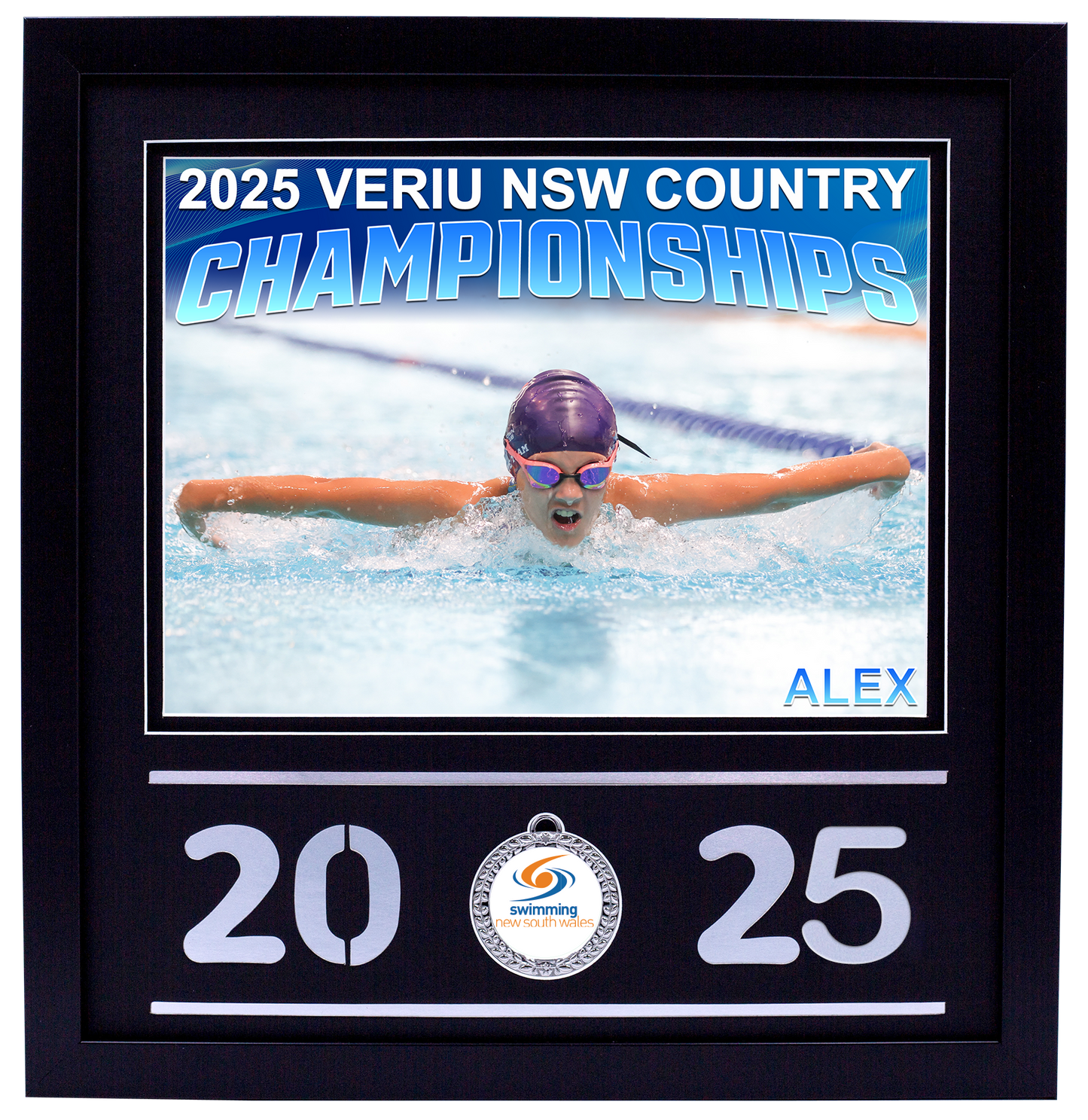 2025 NSW Country Championships Black Medal Shots Frame