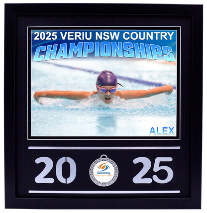 2025 NSW Country Championships Black Medal Shots Frame