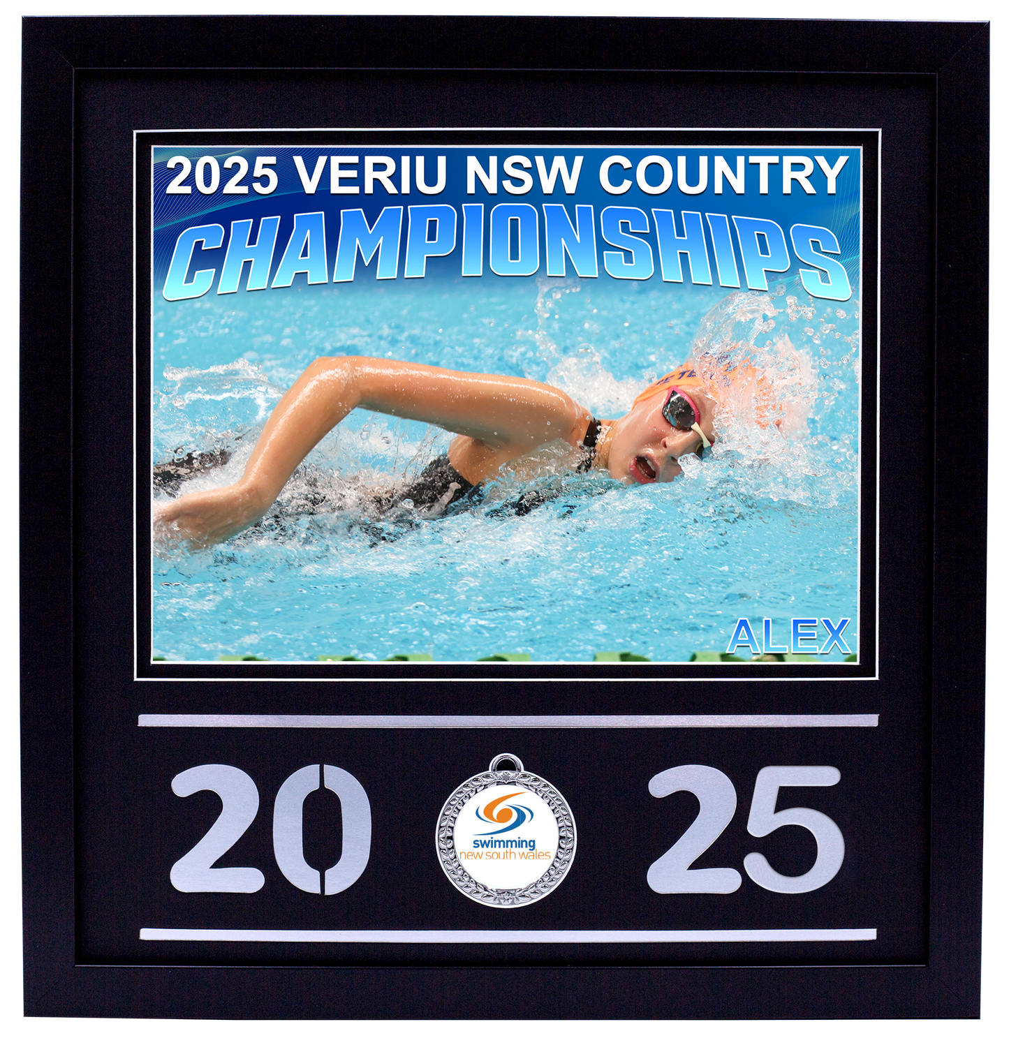 2025 NSW Country Championships Black Medal Shots Frame