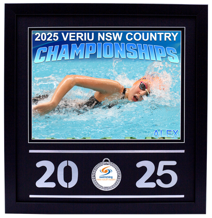 2025 NSW Country Championships Black Medal Shots Frame