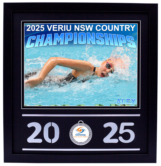 2025 NSW Country Championships Black Medal Shots Frame