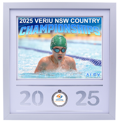 2025 NSW Country Championships White Medal Shots Frame