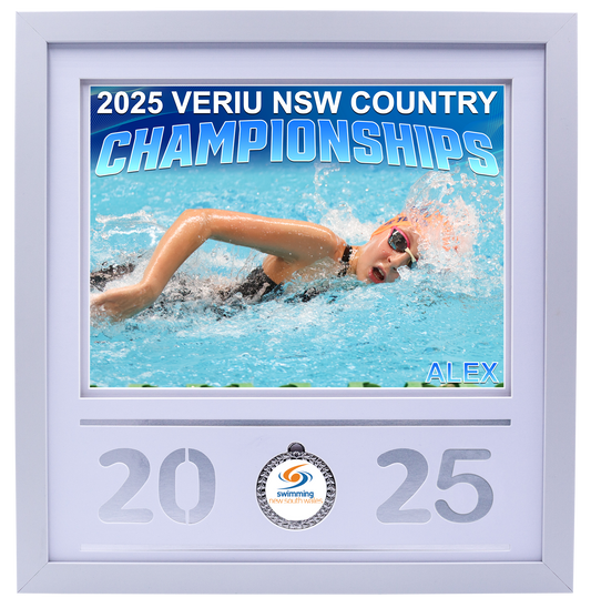 2025 NSW Country Championships White Medal Shots Frame