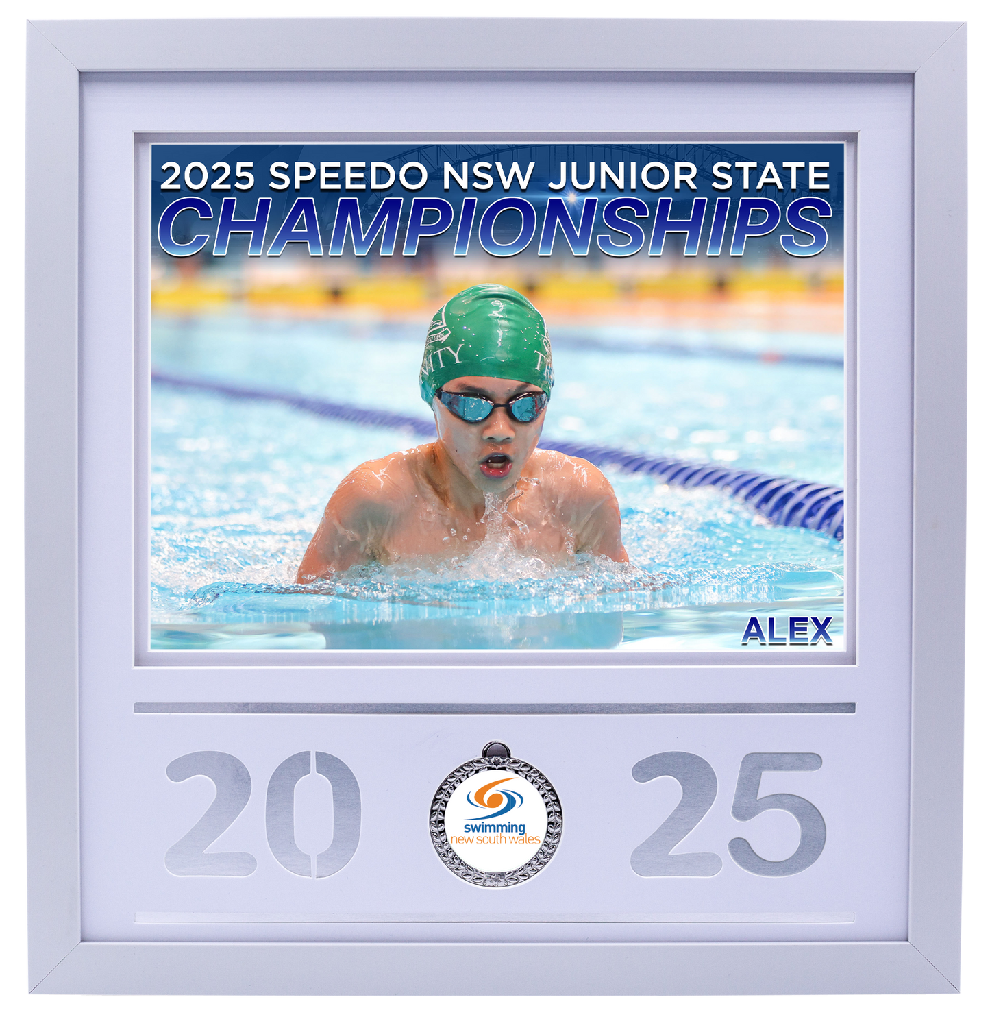 2025 NSW Junior States White Medal Shots Frame