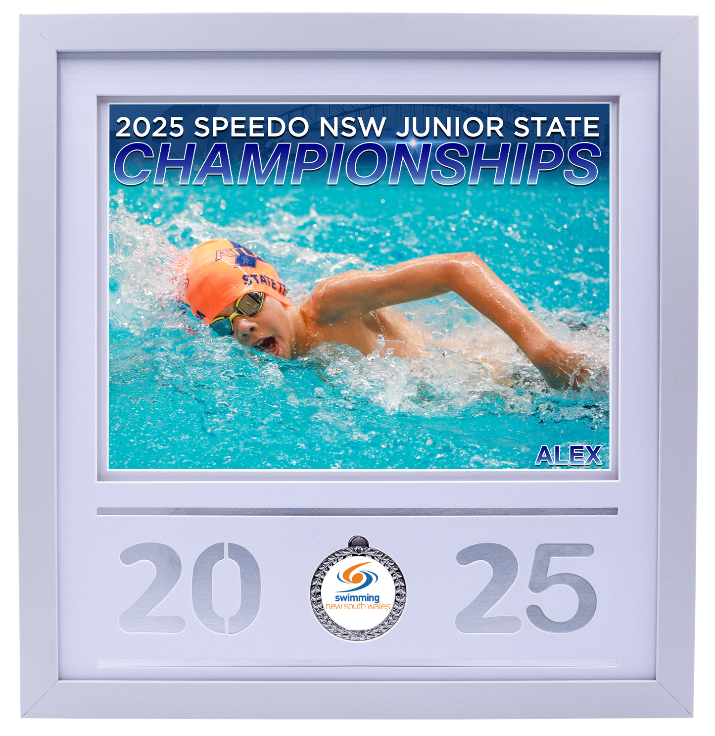 2025 NSW Junior States White Medal Shots Frame